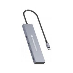 Conceptronic HUBBIES14G hub de interfaz USB 3.2 Gen 2 (3.1 Gen 2) Type-C 10000 Mbit/s Gris