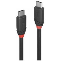 Lindy Cable USB 3.2 tipo C a C de 1,5 m, 20 Gbps, línea negra