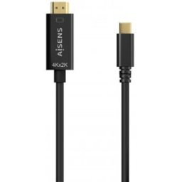 Aisens Cable Conversor USB-C A HDMI 4K@30Hz, USB-C/M-HDMI/M, Negro, 0.8M