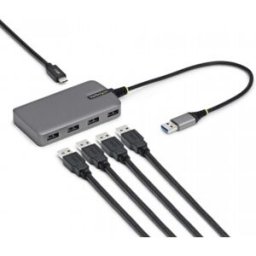 StarTech.com 5G4AC-USB-A-HUB - Hub USB - 4 puertos - USB 3.2 Gen 1 - 5 Gbps - USB-A - Gris
