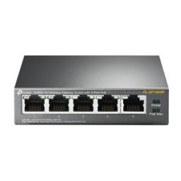 Tp-Link TL-SF1005P, No administrado, Fast Ethernet (10/100), Bidireccional completo (Full duplex), E