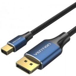 Vention El algodón trenzó el mini varón del DP al tipo azul de la aleación de aluminio del cable del