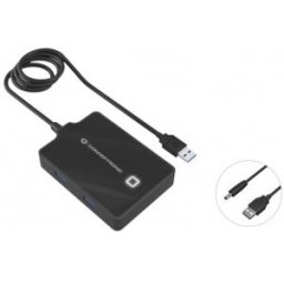 Conceptronic HUBBIES11B hub de interfaz USB 3.2 Gen 1 (3.1 Gen 1) Type-A 5000 Mbit/s Negro