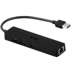 i-tec USB 3.0 Slim HUB 3 Port + Gigabit Ethernet Adapter, USB 3.0 (3.1 Gen 1) Type-A, RJ-45,USB 3.0