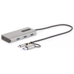 StarTech.com Adaptador Multipuertos USB-C - HDMI Doble (4K30Hz/1080p60Hz) - Hub Ladrón 3x USB-A - Mi