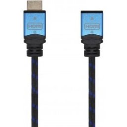 Aisens Cable HDMI V2.0 Prolongador Premium Alta Velocidad / HEC 4K@60Hz 18Gbps, A/M-A/H, Negro/Azul,