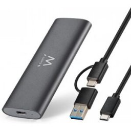 Ewent EW7060 Caja externa para unidad de estado sólido (SSD) Gris Oscuro
