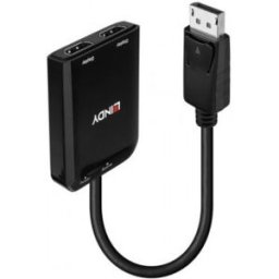 Lindy 38433 adaptador de cable de vídeo DisplayPort 2 x HDMI