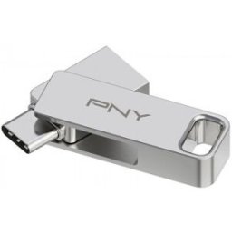 PNY DUO LINK 128GB - USB Type-A / USB Type-C - Acero inoxidable