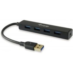 Equip 128953 - Hub de interfaz USB 3.2 Gen 1 (3.1 Gen 1) Type-A 5000 Mbit/s - Negro