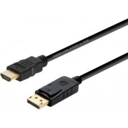 Aisens CABLE CONVERSOR DISPLAYPORT A HDMI, DP/M-HDMI/M, NEGRO, 2.0M