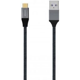 Aisens Cable USB 3.1 Gen2 Aluminio 10Gbps 3A, Tipo USB-C/M-A/M, Gris, 1.5M