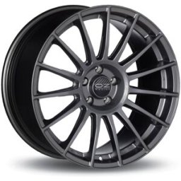 Llanta De Aluminio Oz Superturismo Lm 7.5x17 5x100 Et35 Letras Grises Plateadas Mate