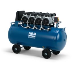 HBM compresor de aire sin aceite silencioso, 200 litros, 8 bar, 4 CV