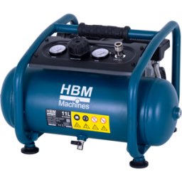 HBM compresor de aire sin aceite, 11 litros, 10 bar, 1 CV