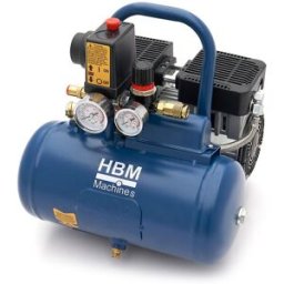 HBM compresor de aire sin aceite silencioso, 6 litros, 8 bar, 0,7 CV