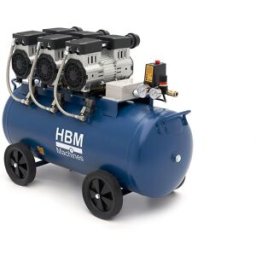 HBM compresor de aire sin aceite silencioso, 90 litros, 8 bar, 3 CV