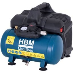 HBM compresor de aire sin aceite silencioso, 6 litros, 8 bar, 0,7 CV