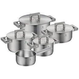 Wmf Juego de ollas de inducción de 5 piezas ULTIMATE-COOL Cromargan plata