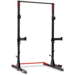 Power Rack de uso doméstico: G310 de BH Fitness con spotters laterales y ganchos ajustables