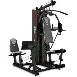 Máquina de musculación Global Gym Plus BH Fitness: combina una prensa de piernas sentado y flexor abdominal con dip