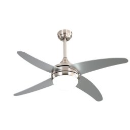 Fabrilamp Klod Ventilador de Techo con Motor DC y Luz Níquel