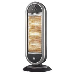 FM Calefacción H-30 Estufa Halógena Oscilante 1200W Negro/Gris