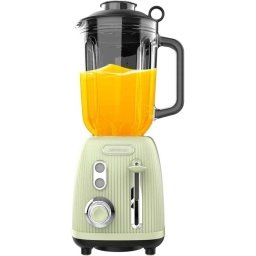 Batidora Cecotec Power Black Titanium RetroGreen 1200W Jarra Cristal 1,5L Verde