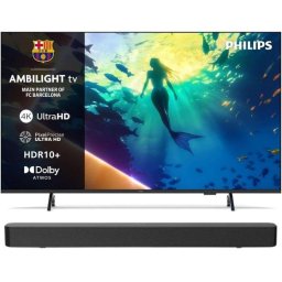 Philips Ambilight TV 55PUS8010 4K UHD LED 55" Dolby Atmos Titan OS + TAB4000 Barra de Sonido