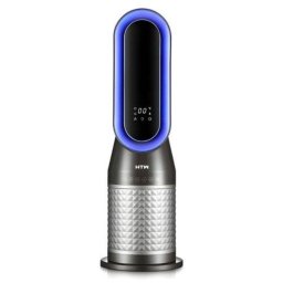 Estufa eléctrica de 2000 W con mando a distancia, display y función aire frío negra