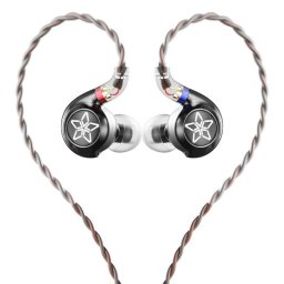 Auriculares Fiio FH11 con cable desmontable 2-pin, sonido híbrido y construcción metálica negra
