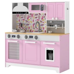 Cocina Infantil de Juguete Aiyaplay Rosa con Cafetera y Máquina de Hielo