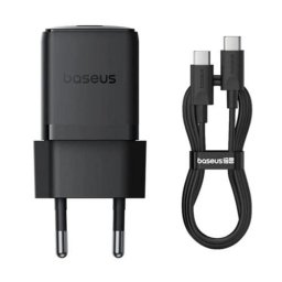 Cargador Baseus USB-C 30W Power Delivery Carga Rápida Negro