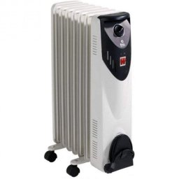 Radiador Eléctrico FM Calefacción RW-15 1500W compacto control giratorio con termostato y recogecables