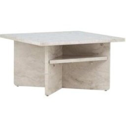 Venture Home Mesa de centro cuadrada efecto mármol 75x75cm - beige
