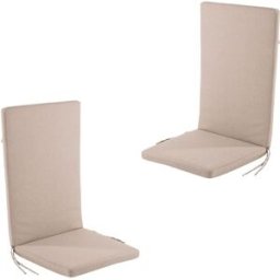Edenjardin Pack de 2 cojines de sillas de jardín reclinables olefin marrón