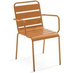 Oviala Sillón de jardín de metal caramelo