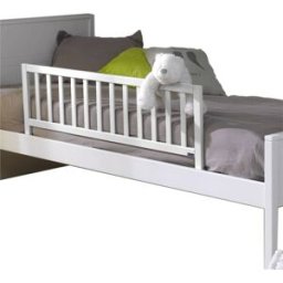 ID Kids Barrera de cama madera maciza blanco