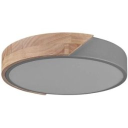 Beliani Lámpara led de techo metal gris