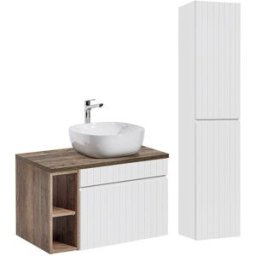 Petits meubles Conjunto mueble lavabo individual tableros laminados blanco