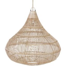 Bazar Bizar Lámpara colgante de ratán en marrón 80x80x77 cm