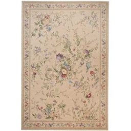 THEKO Alfombra de poliéster tejida a máquina - beige - 120x170 cm