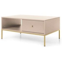 Furnlux Mesa de centro beige 104 x 68 x 46 cm