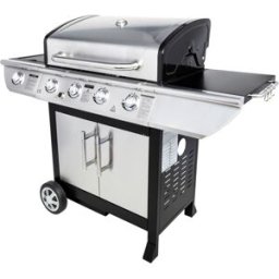 Somagic Barbacoa de gas con 4 quemadores 14kw + placa de cocción