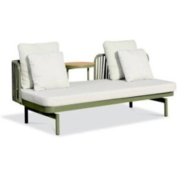 REMARQUABLE Sofa de jardín de aluminio de 3 plazas - oliva