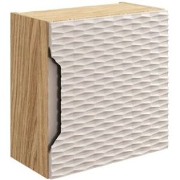 Petits meubles Armario de pared 1 puerta paneles laminados y mdf beige y madera