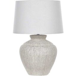 Beliani Lámpara de mesa cerámica beige claro