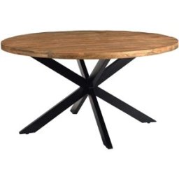 Moloo Mesa de comedor redonda 4 personas, d130 cm madera