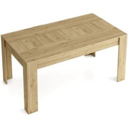 Skraut home Mesa comedor extensible efecto roble blanco 140 a 200x90x76cm