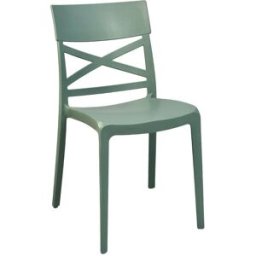 Fuori Conjunto de 4 sillas de resina para interior o exteriorr verde salvia